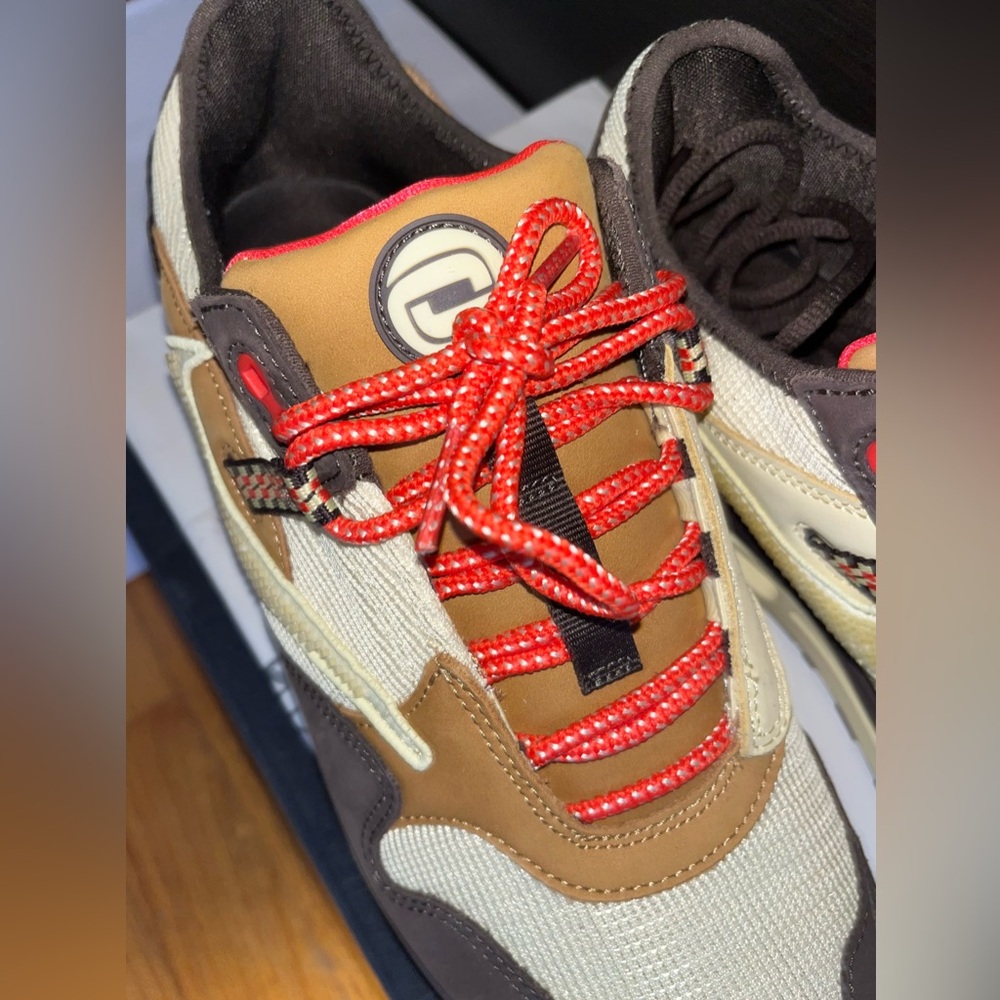 Men’s Nike Air Max 1 x Travis Scott Cactus Jack Baroque Brown Size 9 DO9392-200 - Picture 4 of 15